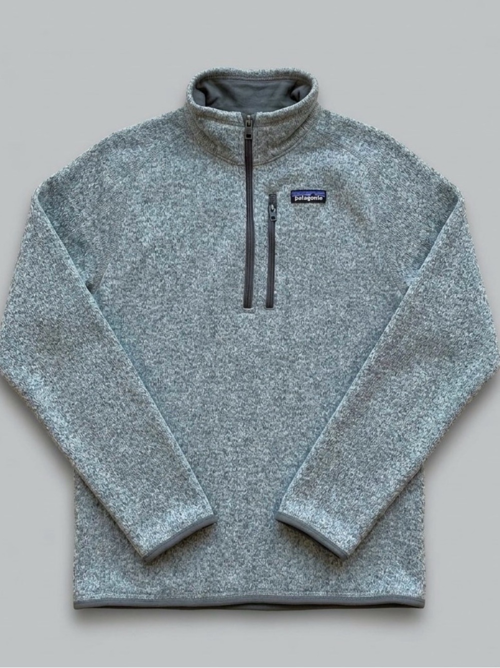Patagonia Mens Better Sweater Gray Quarter Zip Tech Jacket Fleece S Gray Outdoor